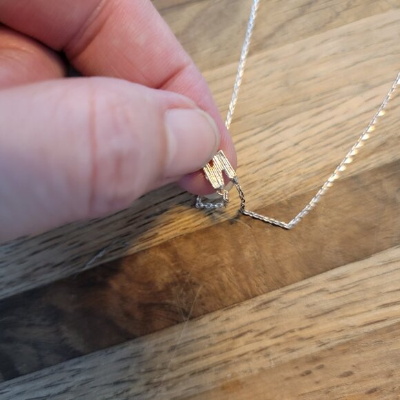 Claire's Initial N Necklace with Rhinestones - Picture 6 of 7